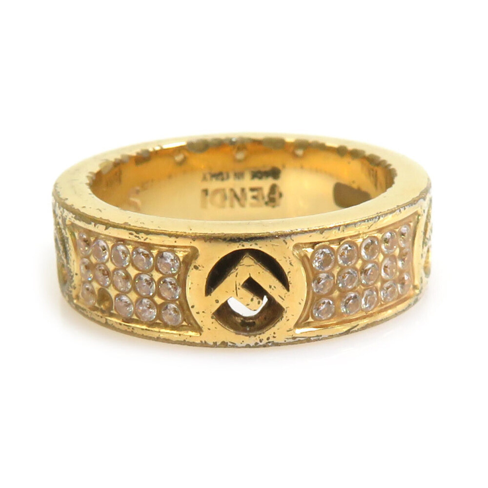 Fendi ring, metal, gold, women's, h32534j